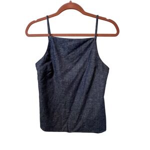 Abercrombie & Fitch Women's XS Y2K Denim Tank Top Casual Blue open back